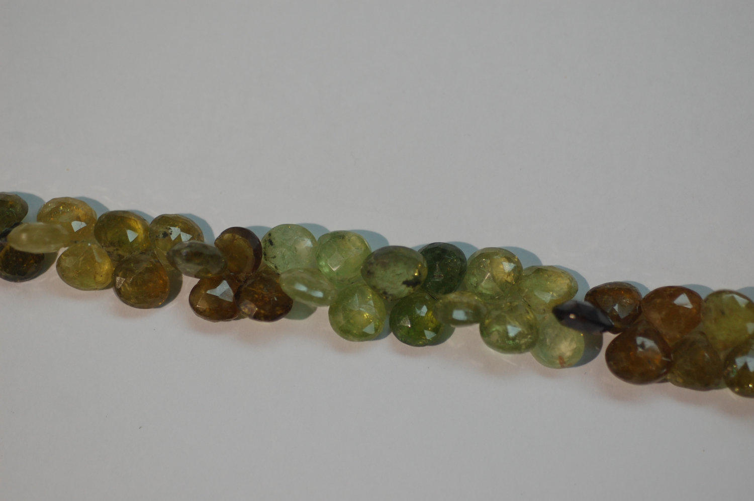 Green Grossular Garnet Heart Faceted