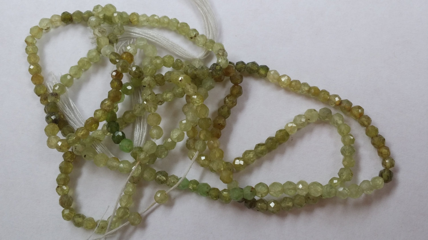 Green Grossular Garnet Rounds Faceted