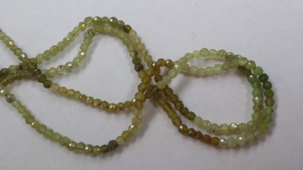 Green Grossular Garnet Rounds Faceted