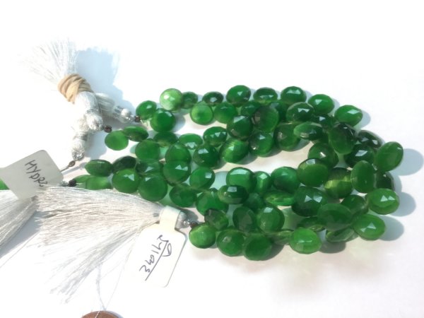 Green Hydro Quartz Heart Faceted