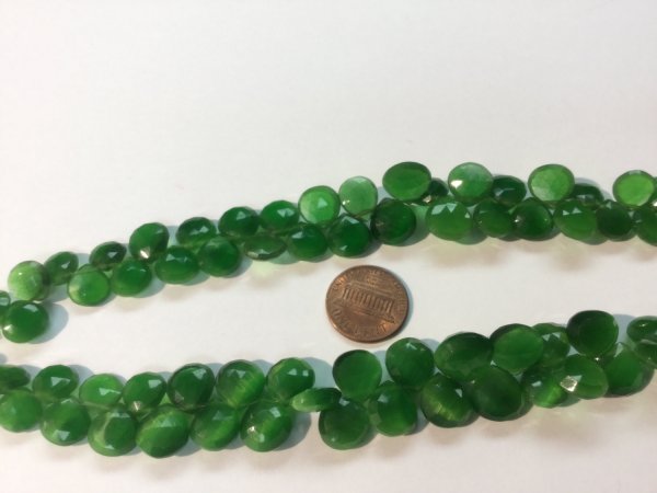 Green Hydro Quartz Heart Faceted