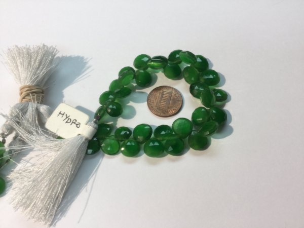 Green Hydro Quartz Heart Faceted