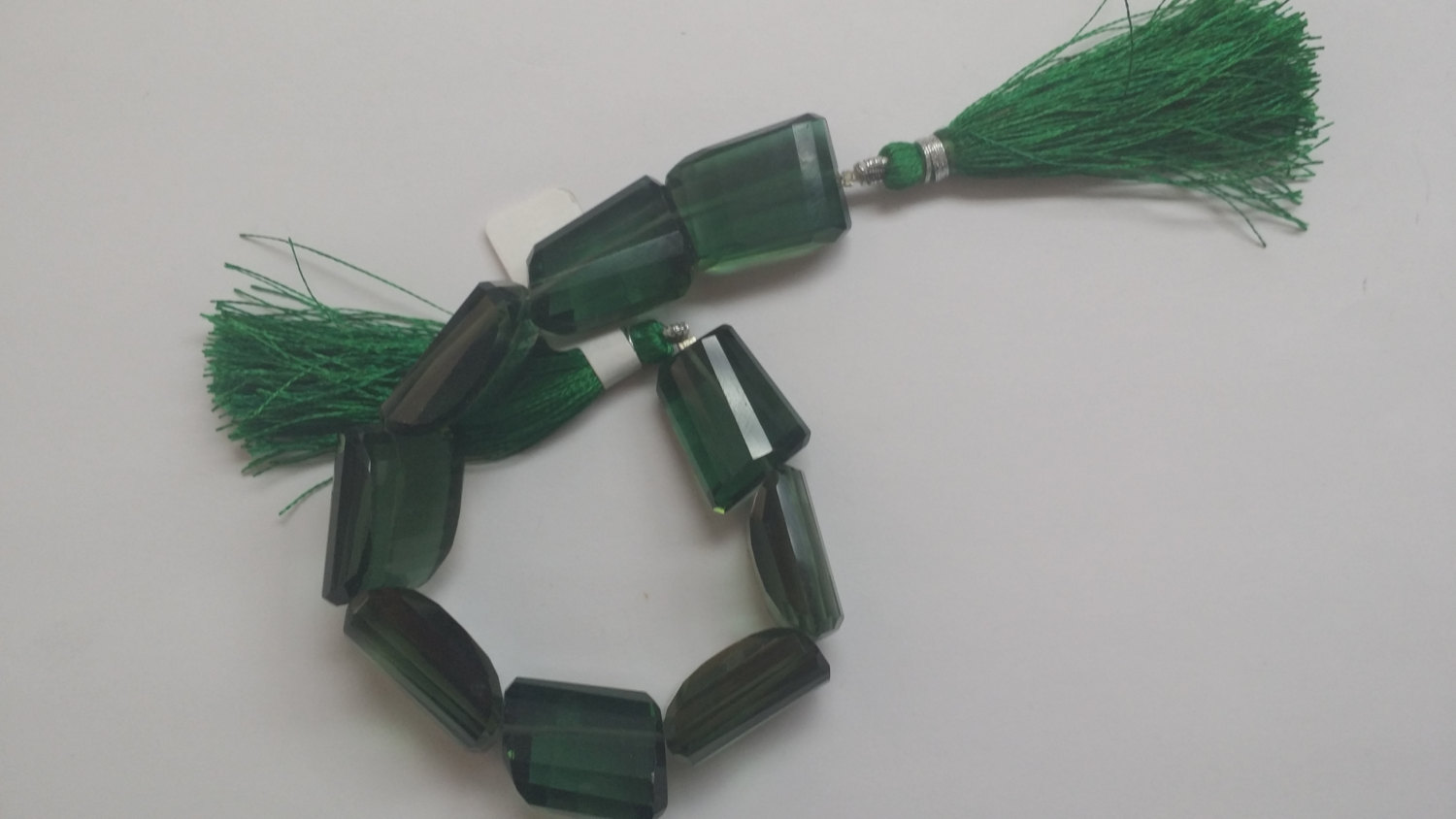 Green Hydro Quartz Nuggets Faceted