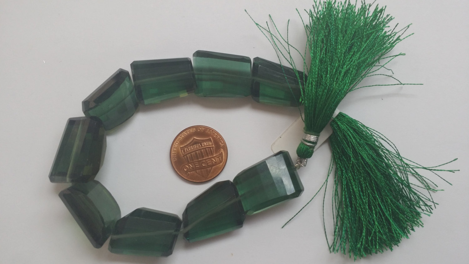 Green Hydro Quartz Nuggets Faceted