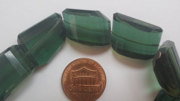 Green Hydro Quartz Nuggets Faceted