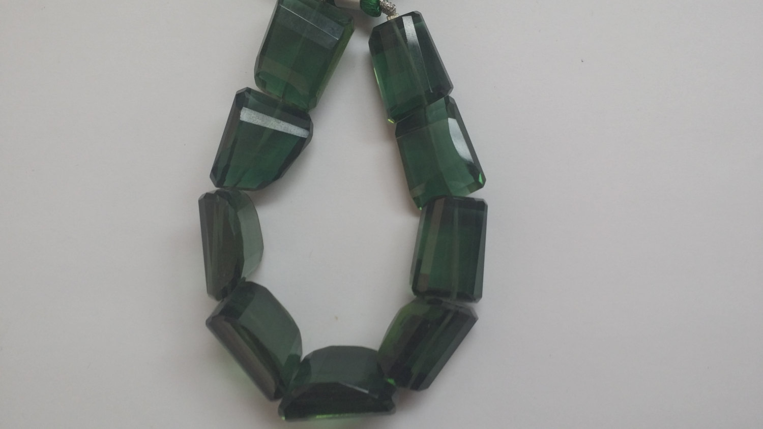 Green Hydro Quartz Nuggets Faceted