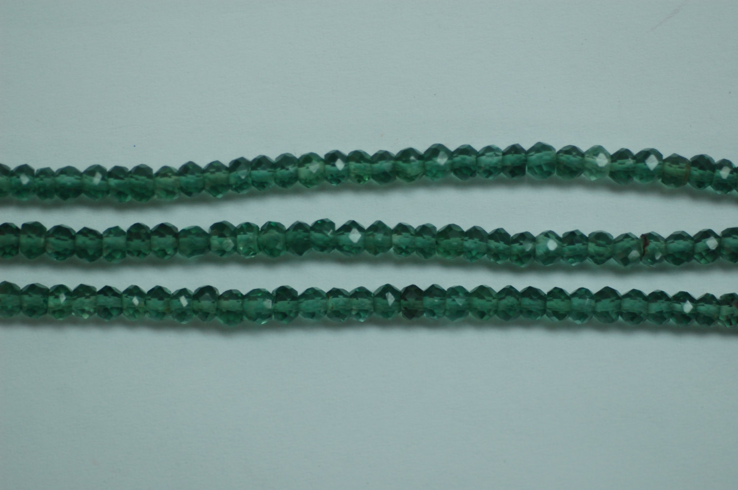 Green Hydro Quartz Rondelle Faceted