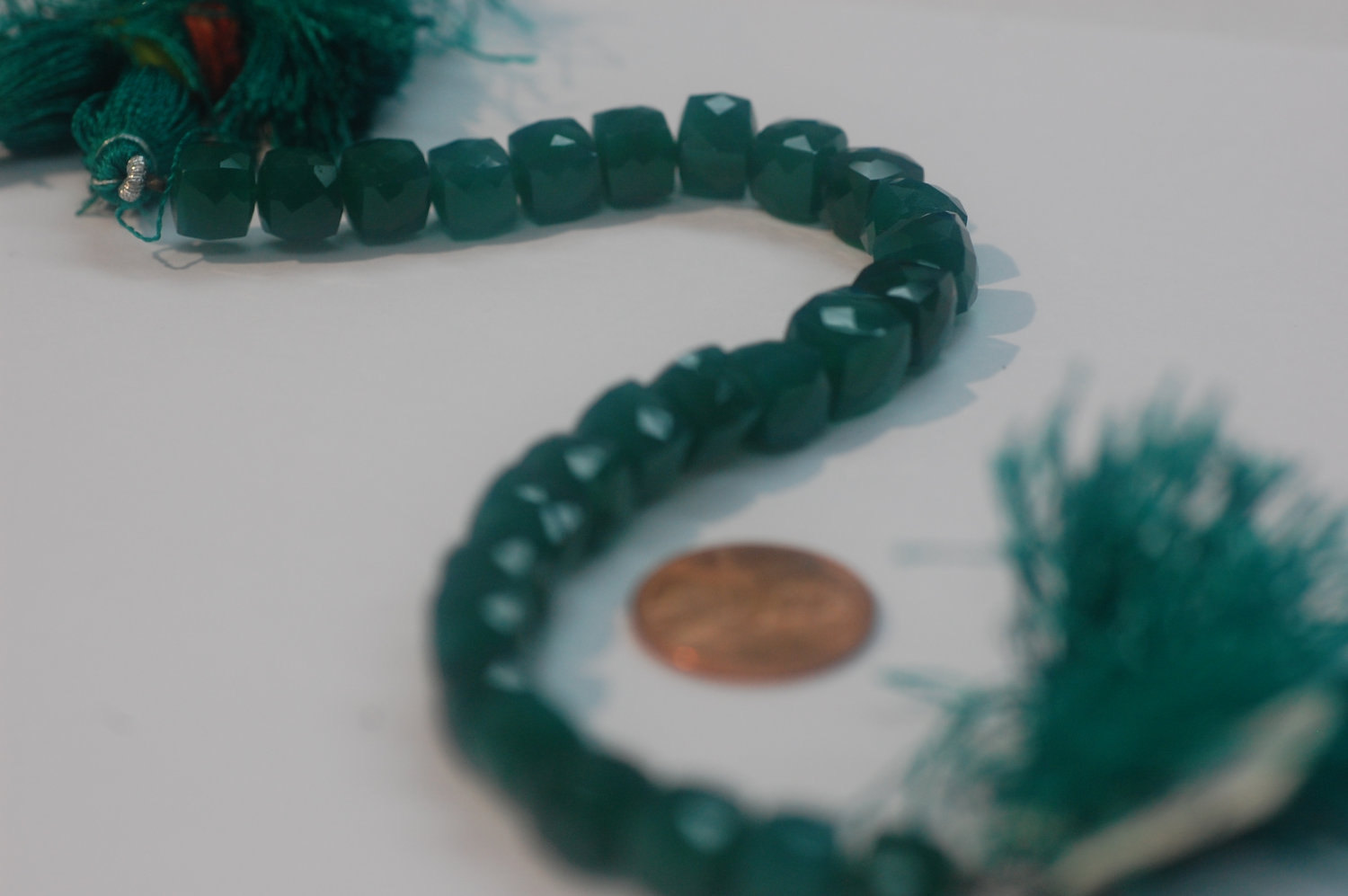 Green Onyx  Cubes Faceted