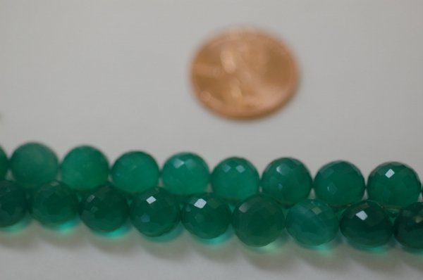 Green onyx Onions Faceted