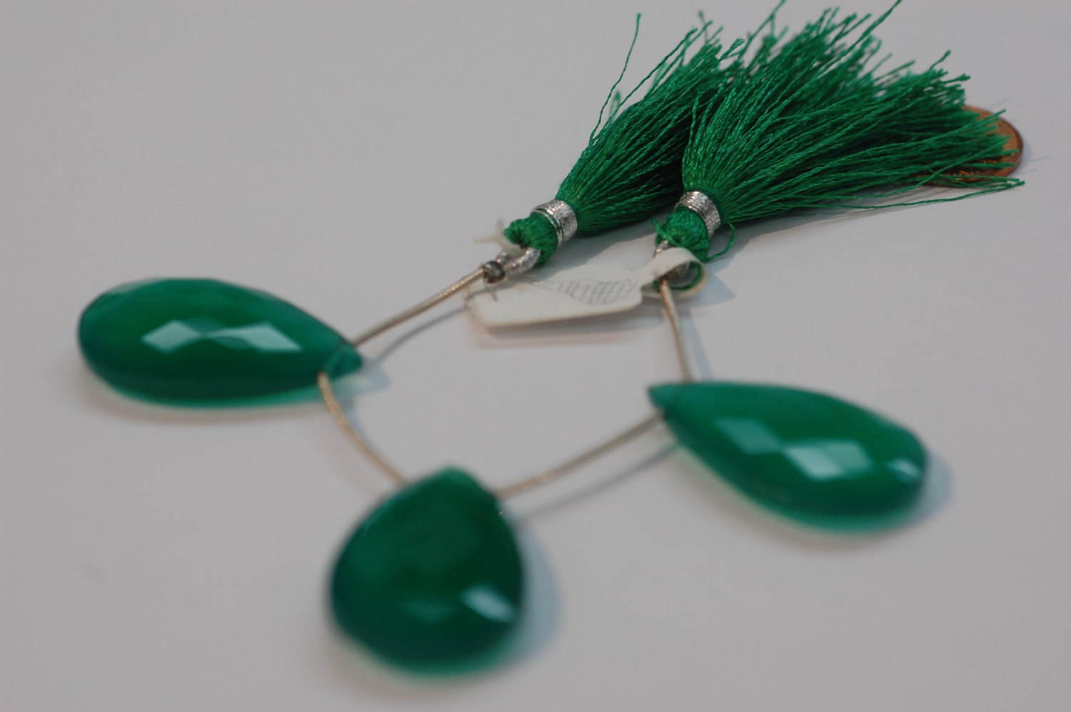 Green Onyx Pear Faceted