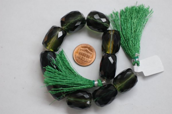 Green Quartz Nuggets Faceted
