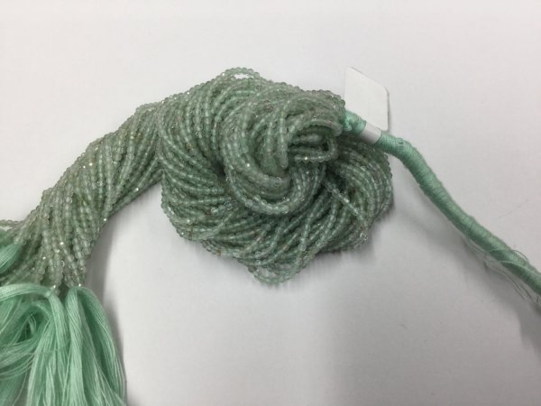 Green Quartz Rondelles Faceted