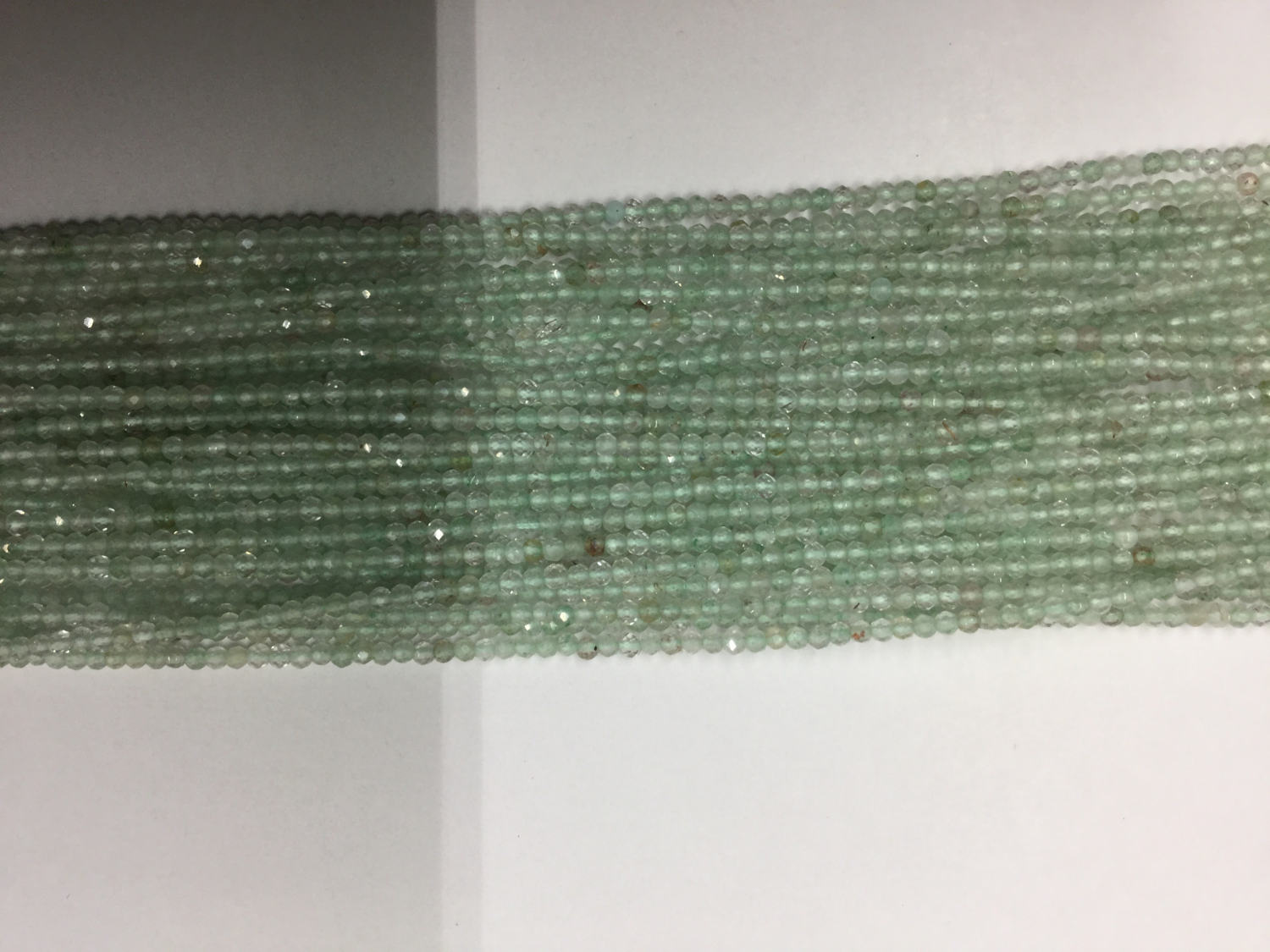 Green Quartz Rondelles Faceted