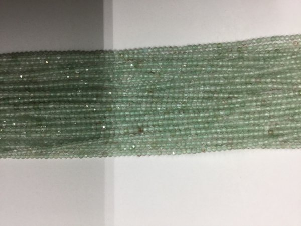 Green Quartz Rondelles Faceted