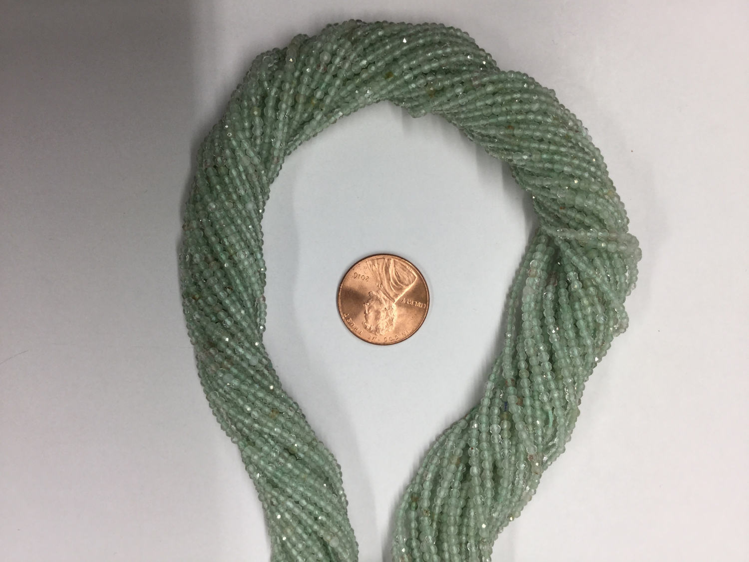 Green Quartz Rondelles Faceted
