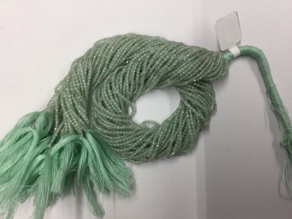 Green Quartz Rondelles Faceted