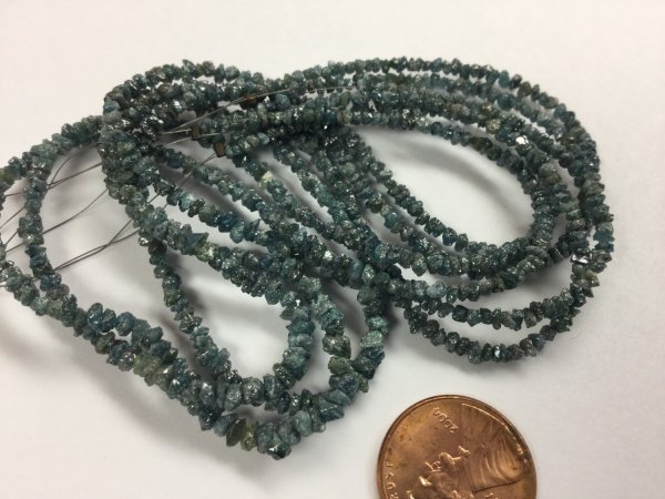 Green Rough Cut Diamonds Faceted