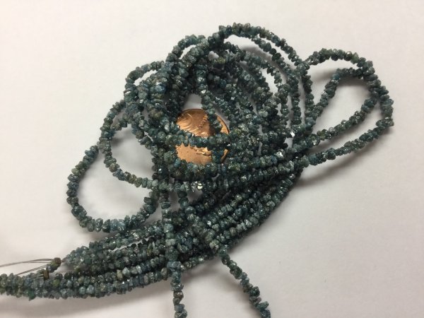 Green Rough Cut Diamonds Faceted