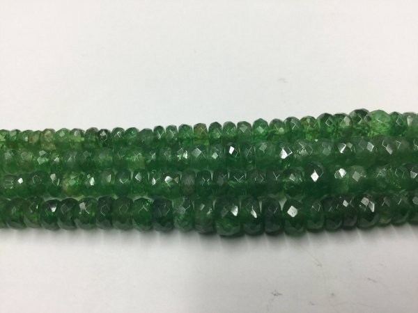 Green Sapphire Rondelles Faceted
