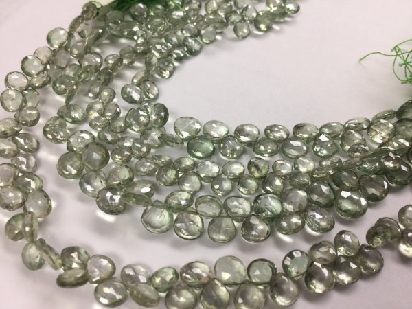 Green Topaz Hearts Faceted