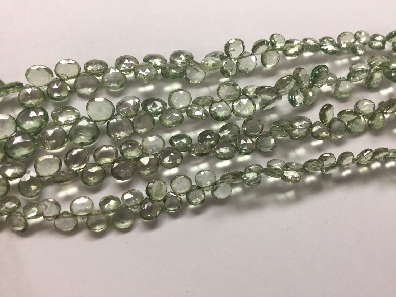 Green Topaz Hearts Faceted