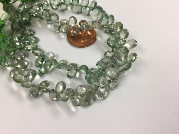 Green Topaz Pears Faceted
