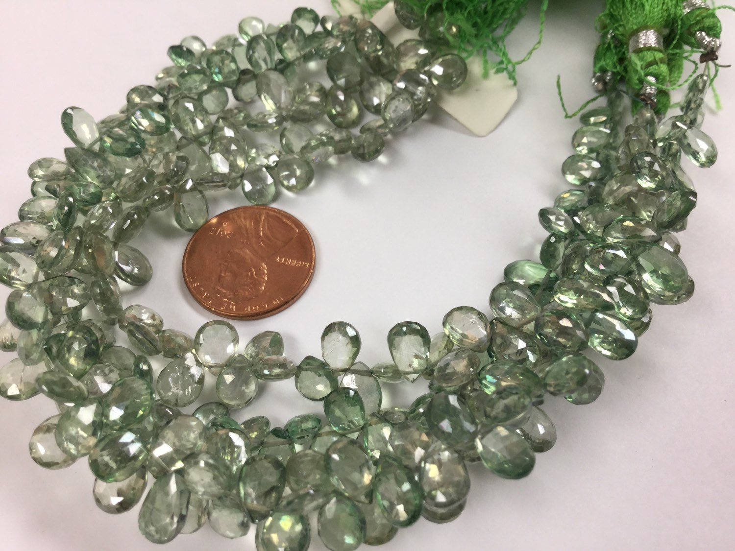 Green Topaz Pears Faceted