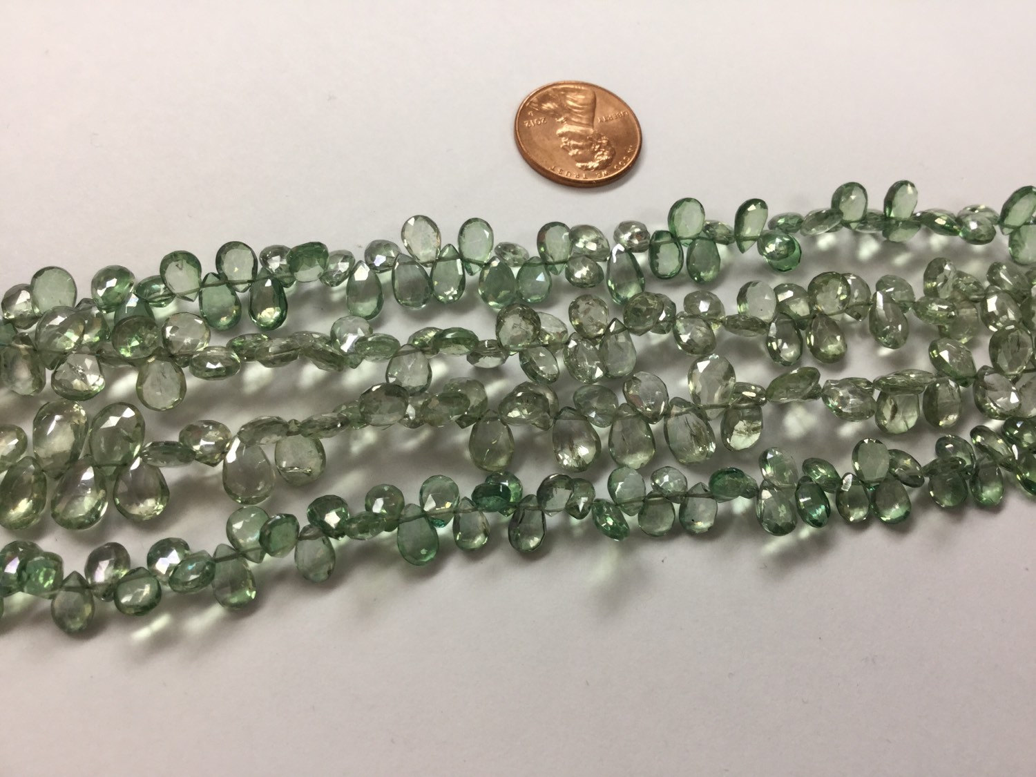 Green Topaz Pears Faceted