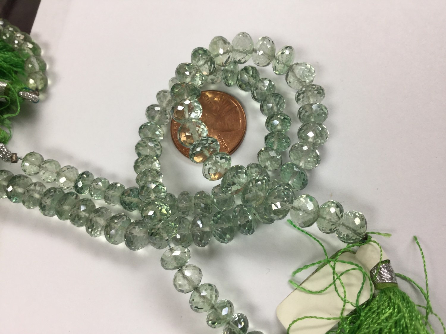 Green Topaz Rondelles Faceted