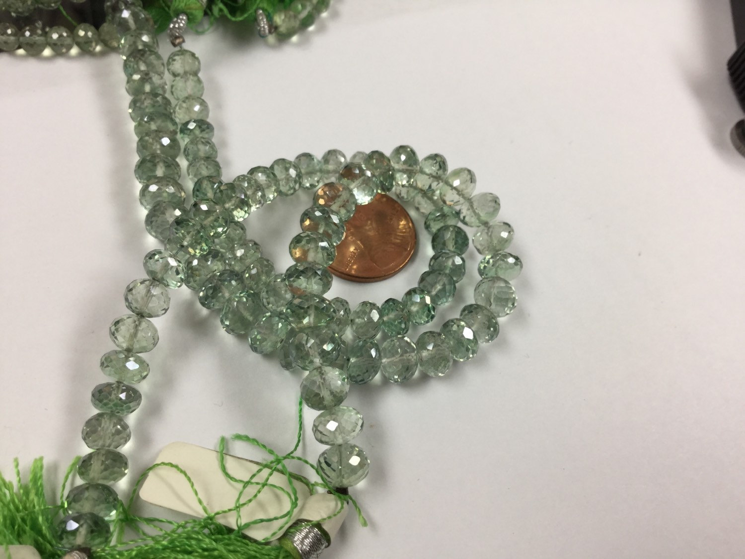 Green Topaz Rondelles Faceted