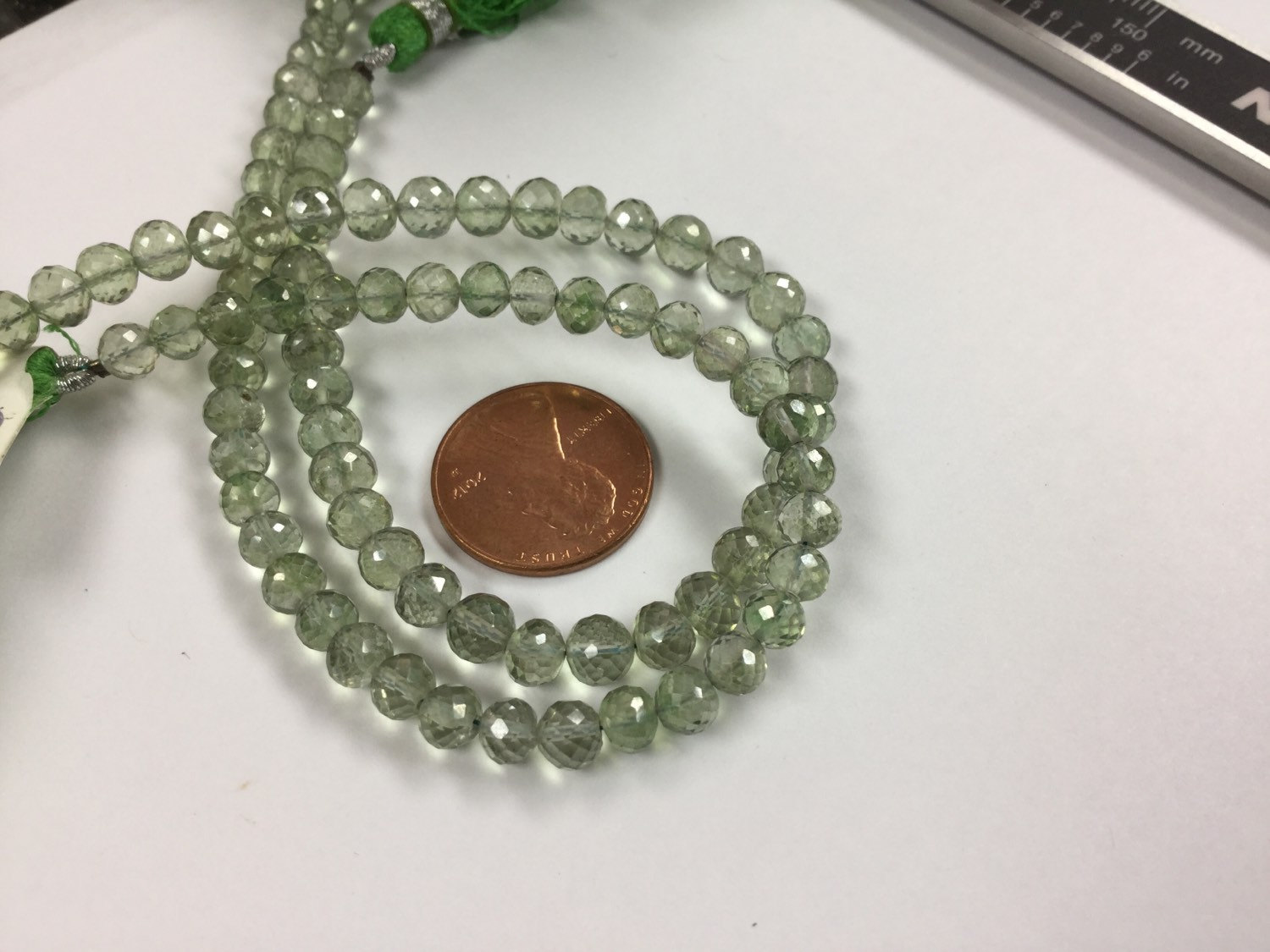 Green Topaz Rondelle Faceted