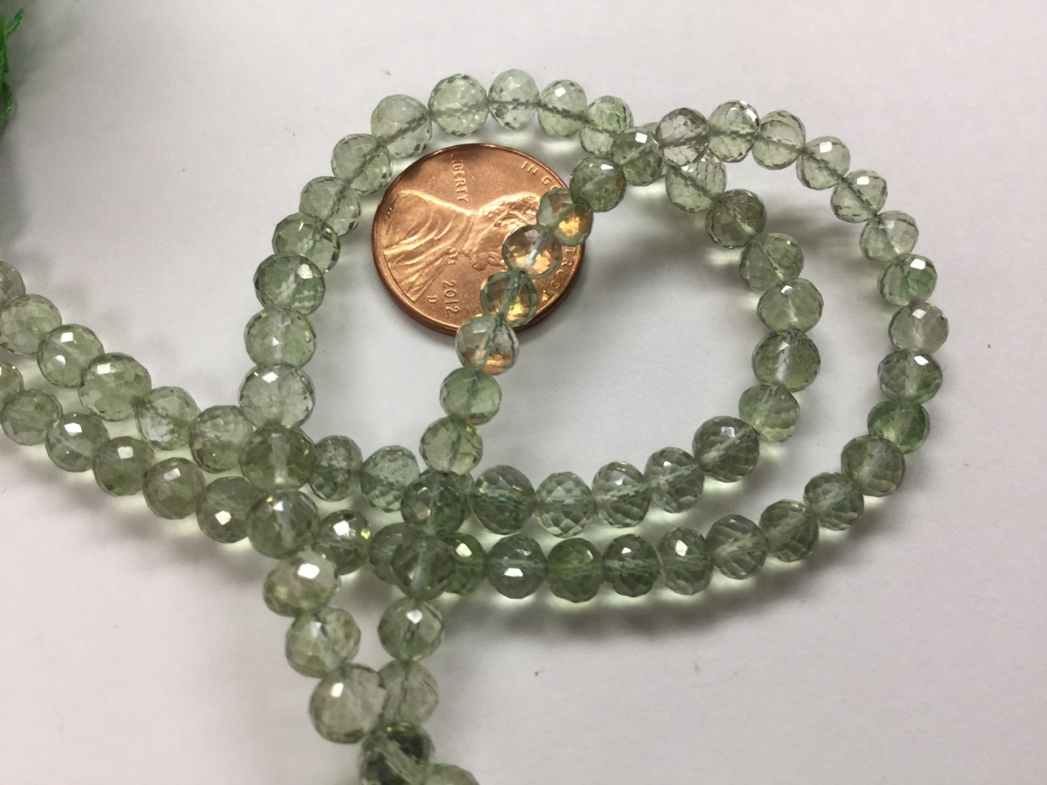 Green Topaz Rondelle Faceted