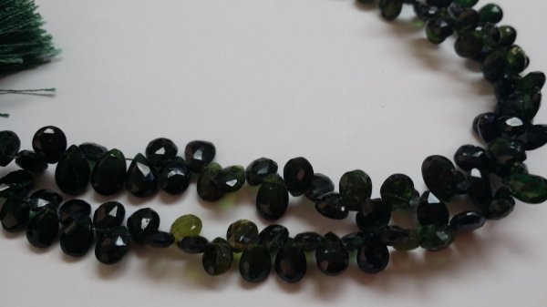 Green Tourmaline Pears Faceted