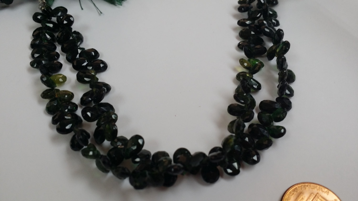 Green Tourmaline Pears Faceted
