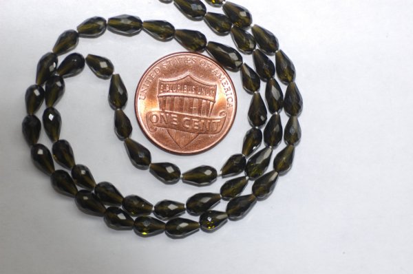 Green Tourmaline Straight Drill Drops Faceted