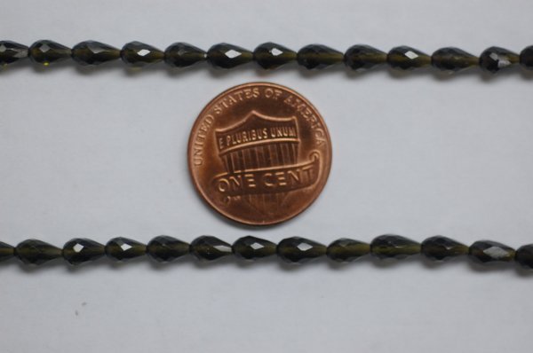 Green Tourmaline Straight Drill Drops Faceted