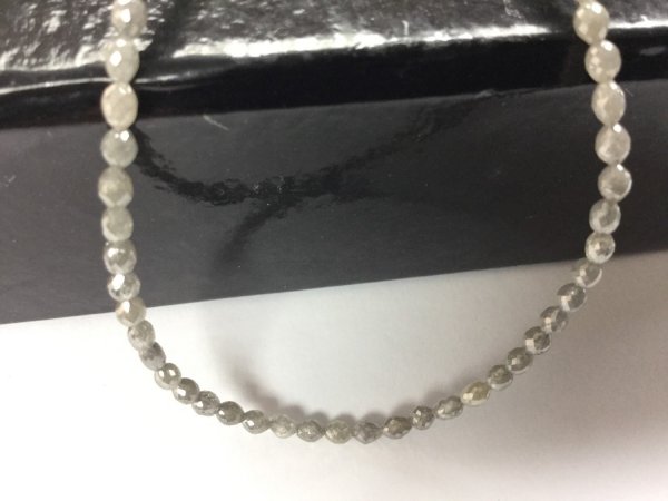 Grey Diamond Ovals Faceted