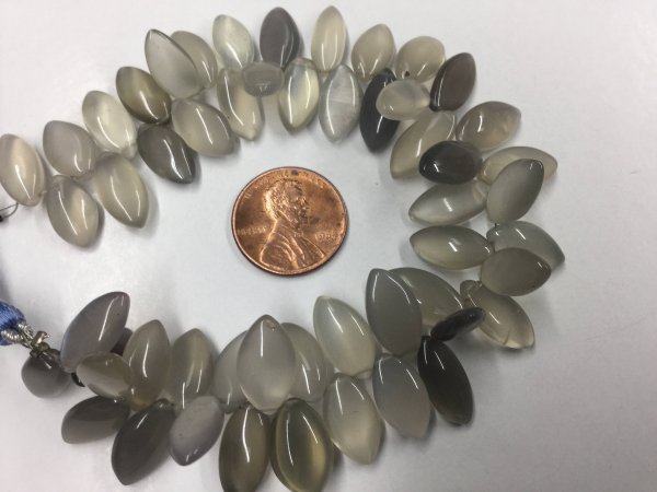 Grey Moonstone Marquise Smooth