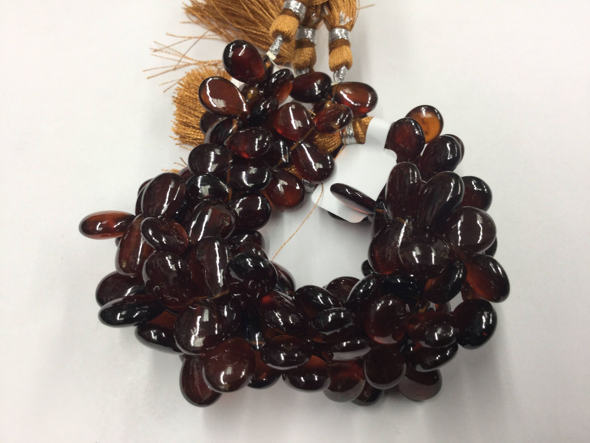 Hessonite Garnet Pears Smooth