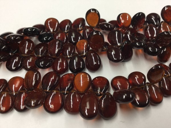 Hessonite Garnet Pears Smooth