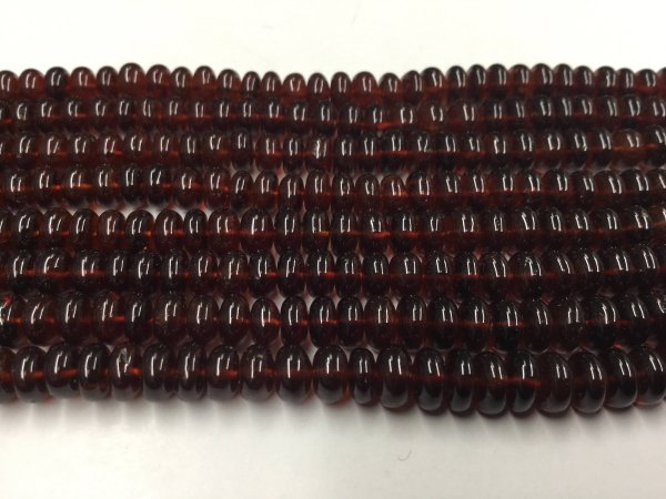 Hessonite Garnet Rondelles Smooth