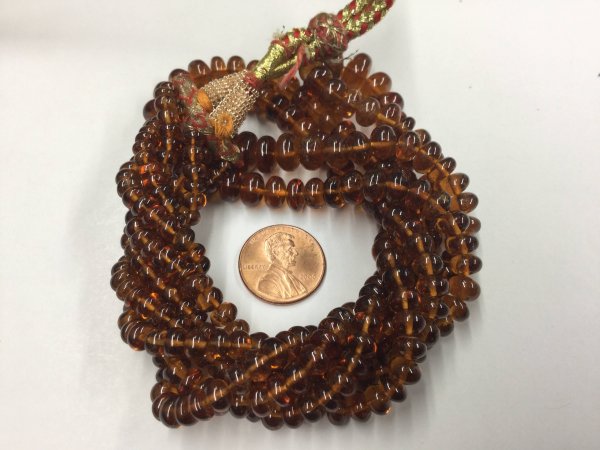 Hessonite Garnet Rondelles Smooth