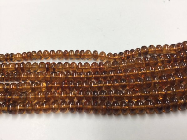 Hessonite Garnet Rondelles Smooth