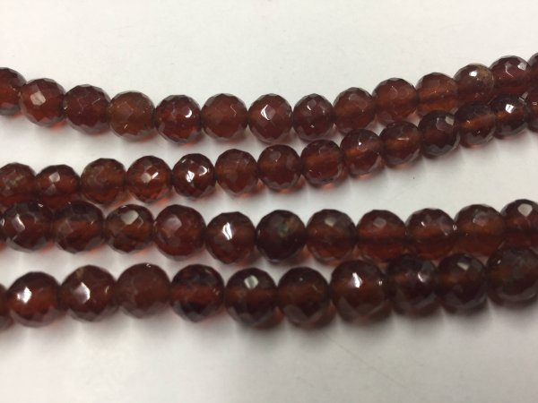 Hessonite Garnet Rounds Faceted