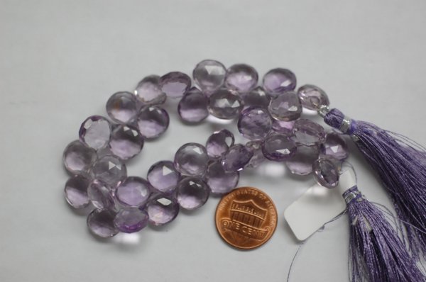 Hydro Amethyst Hearts Faceted