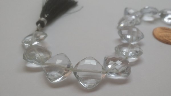 Hydro Crystal Quartz Cushions Faceted