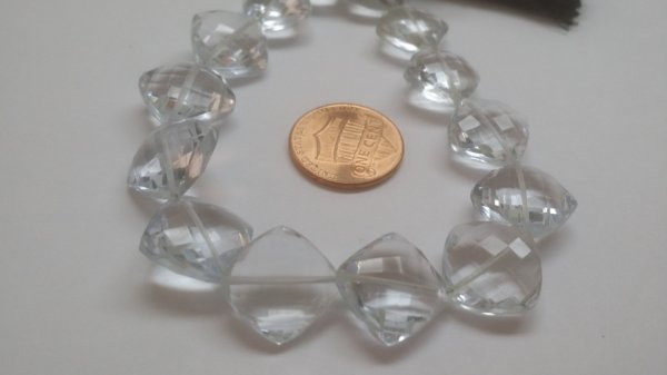 Hydro Crystal Quartz Cushions Faceted