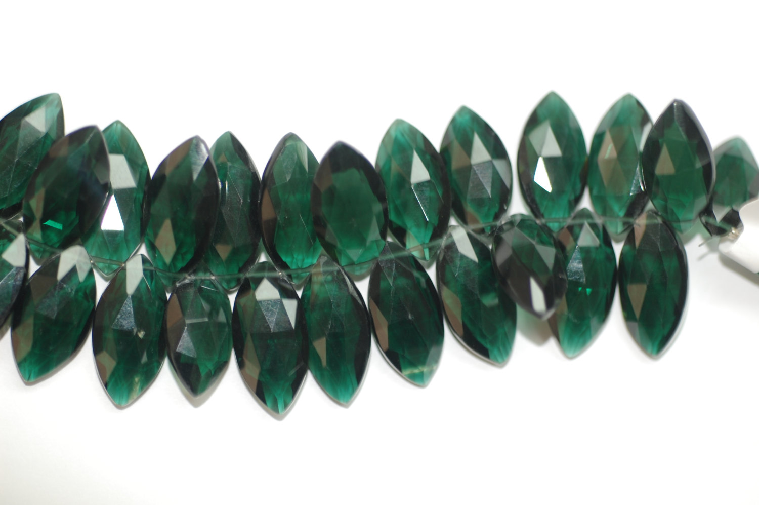Hydro Forest Green Quartz Marquise Faceted