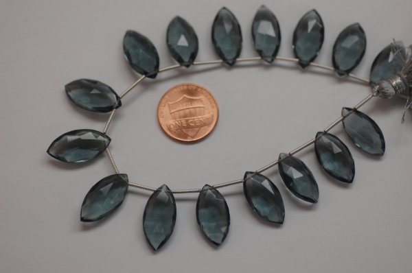 Hydro Gray Quartz Marquise Faceted