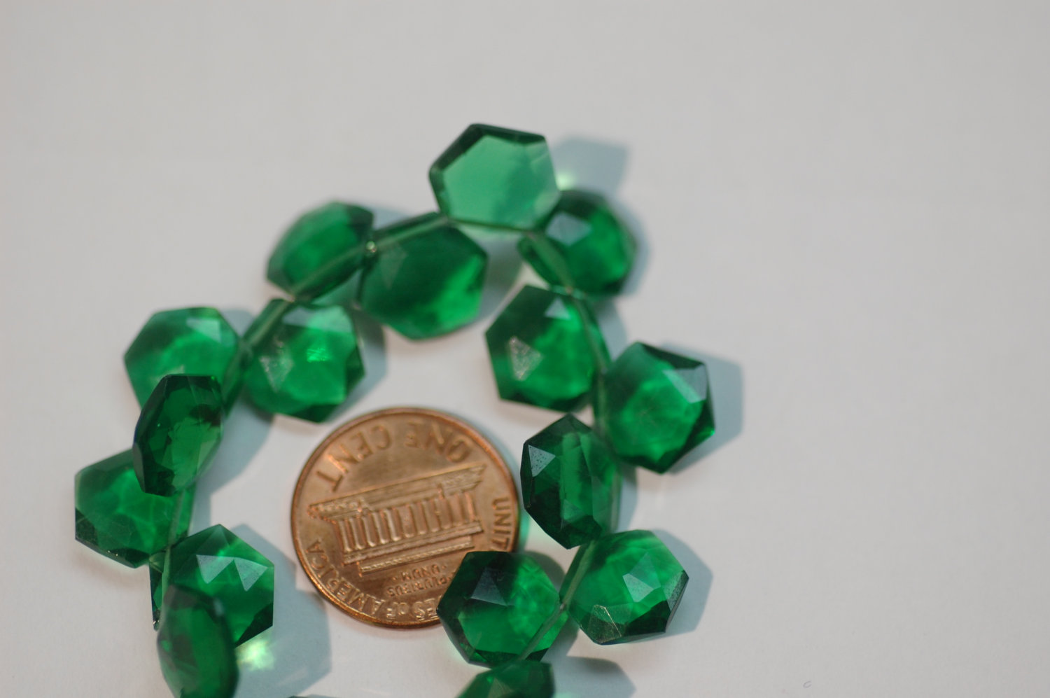 Hydro Green Octagon Faceted